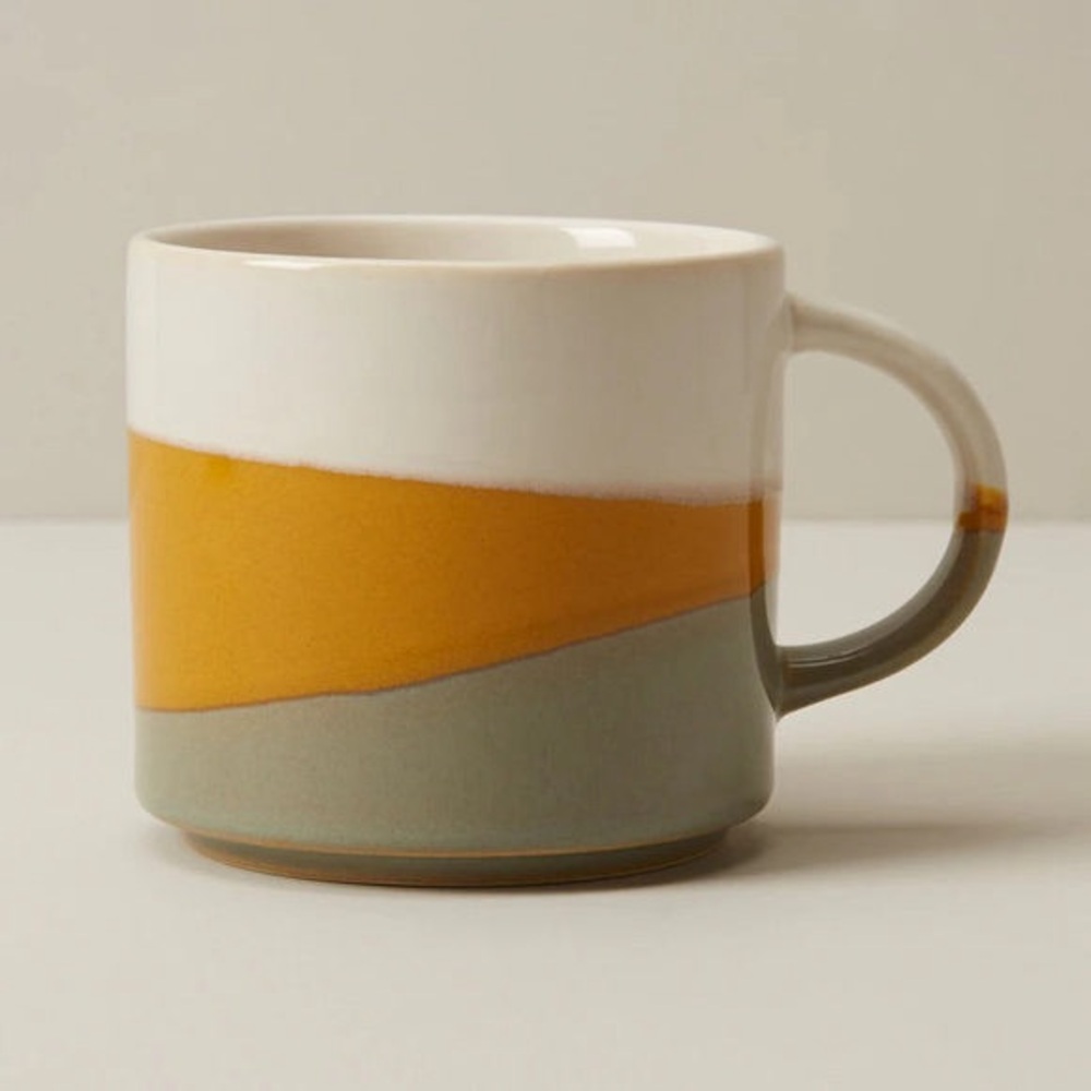 Dipped Ceramic Mug  Golden Light